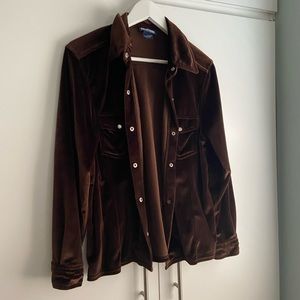 CHOCOLATE BROWN VELVET JACKET